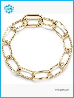 14k Gold Filled Cable Wire Bracelet Classic Twist Rope Chain Adjustable Link